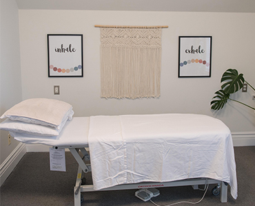 Picture of a warm and welcoming treatment space at Vitality Pelvic Physio